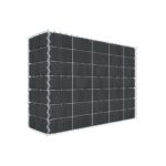 Begrünte Gabione mit Vlies & Sichtschutzstreifen 100 cm x 70 cm x 30 cm (L x H x T), Maschenweite 10 cm x 10 cm, Spirale