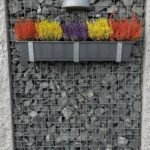 Blumenkastenhalter verzinkt im 3er Set inklusive Blumentopf, für Gabionen MW 5 x 5