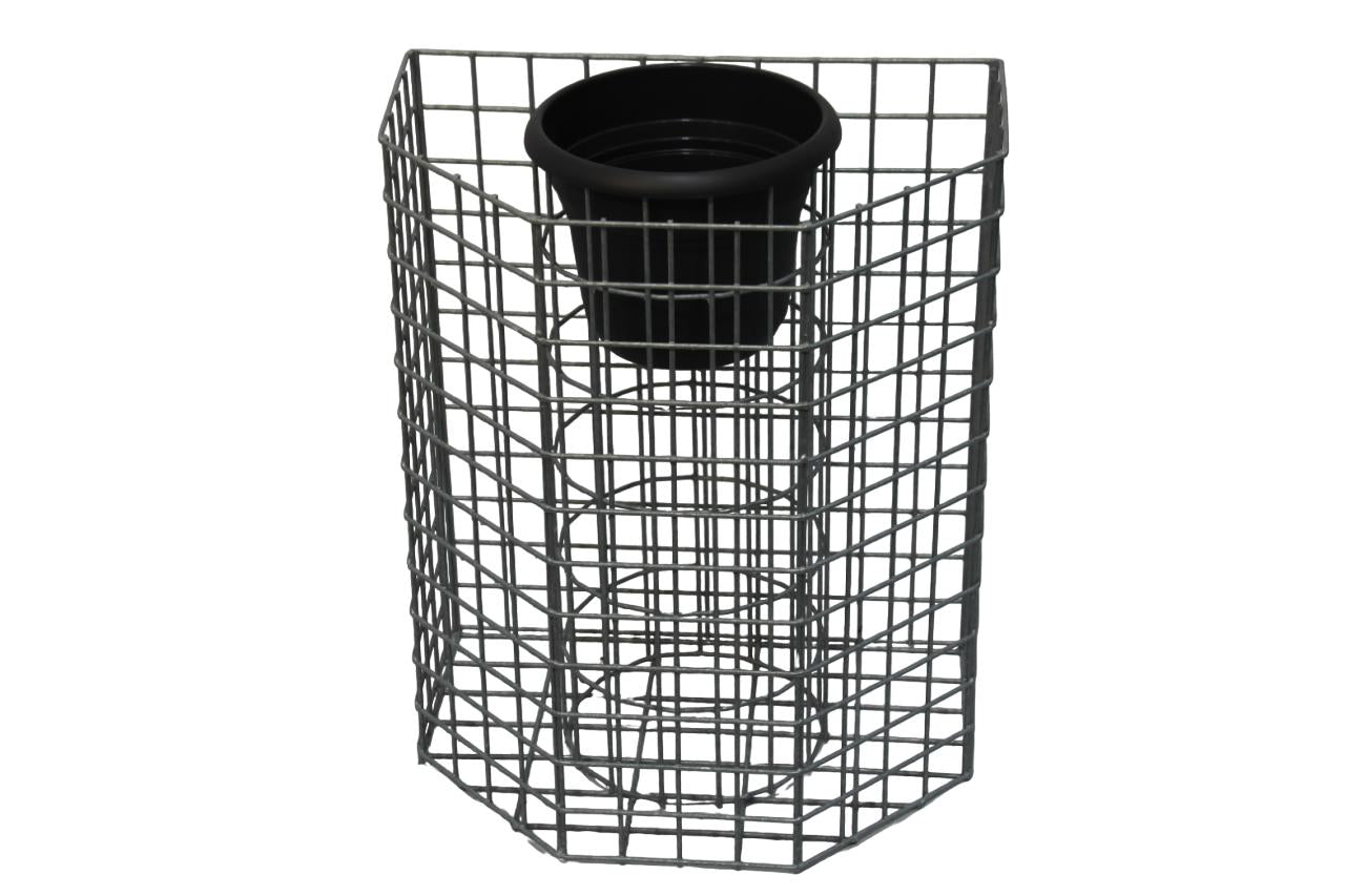 Blumensäule achteckig halb