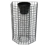 Blumensäule achteckig halb, Höhe 82 cm, MW 5 x 5 cm, feuerverzinkt inkl. Topf