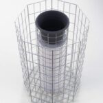 Blumensäule achteckig , Höhe 62 cm, MW 5 x 10 cm, feuerverzinkt inkl. Topf