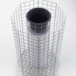 Blumensäule achteckig Höhe 62 cm MW 5 x 5 cm, feuerverzinkt inkl. Topf