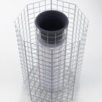 Blumensäule achteckig, Höhe 82 cm, MW 5 x 5 cm, feuerverzinkt inkl. Topf