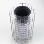 Blumensäule Höhe 62 cm rund, Durchmesser 37 cm, MW 5 x 5 cm, feuerverzinkt inkl. Topf