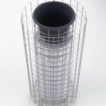 Blumensäule Höhe 82 cm rund, Durchmesser 37 cm, MW 5 x 5 cm, feuerverzinkt inkl. Topf