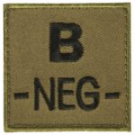 Blutgruppenpatch Blutgruppe B neg – Zubehör | Outdoor Militär Tactical Gear