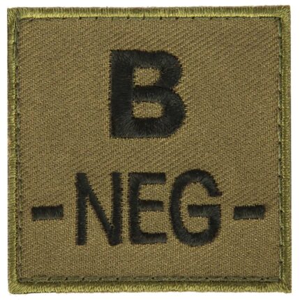 Blutgruppenpatch Blutgruppe B neg – Zubehör | Outdoor Militär Tactical Gear