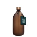 Braun mattiert Glasflasche mit Deckel