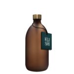 Braun mattiert Glasflasche mit Deckel