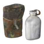 BW Feldflasche Aluminium mit Hülle tarn gebraucht – Zubehör | Outdoor Militär Tactical Gear