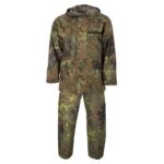 BW Nässeschutzanzug flecktarn gebraucht – Winddicht mit Kapuze Regenjacken | Outdoor Militär Tactical Gear