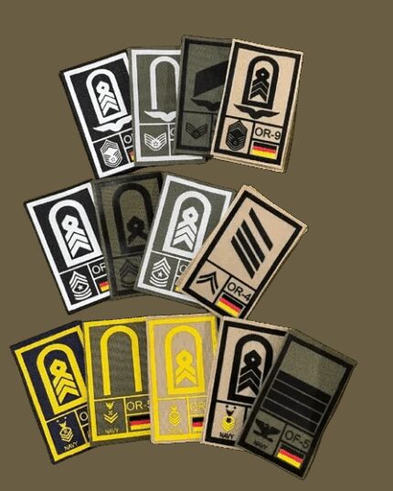 BW Rangabzeichen International bedruckt Luftwaffe Klett für KBS SK – Zubehör – Modell 8173 | Outdoor Militär Tactical Gear