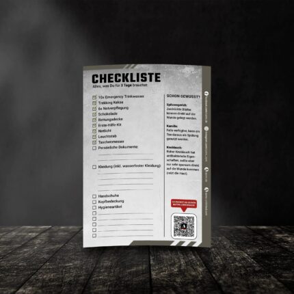 Checkliste Fluchtrucksack Small - 3 Tage – Einsatz & Daypacks | Outdoor Militär Tactical Gear