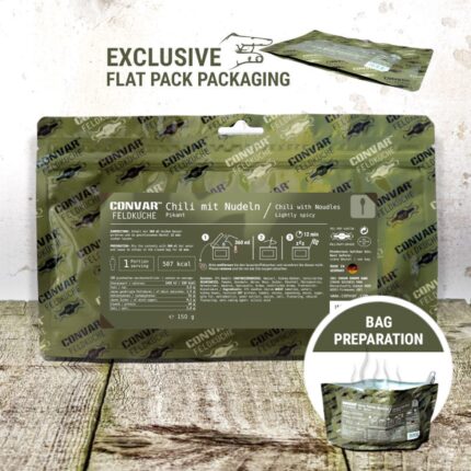 Chili mit Nudeln 150 g – IR Einsatz & Daypacks | Outdoor Militär Tactical Gear