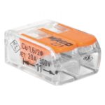 COMPACT-Verbindungsklemme für alle Leiterarten 2-polig transparent