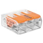 COMPACT-Verbindungsklemme für alle Leiterarten 3-polig transparent