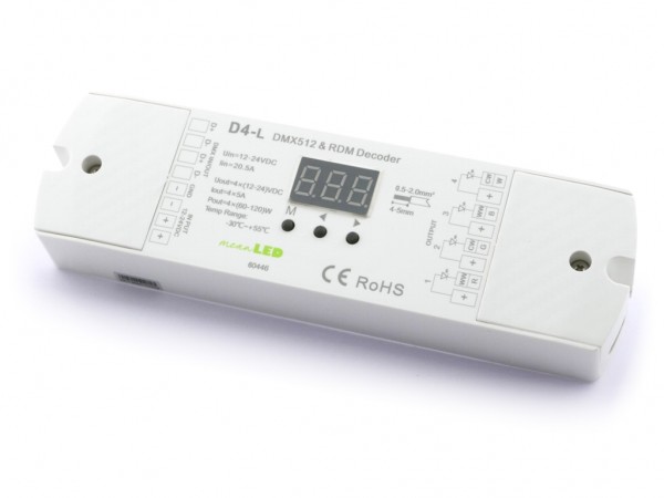 D4-L 4-Kanal DMX/RDM Controller 4x5A Auto Funktion 7 PWM Frequenzen D4-L 4-Kanal DMX/RDM Controller 4x5A Auto Funktion 7 PWM Frequenzen - Image 1