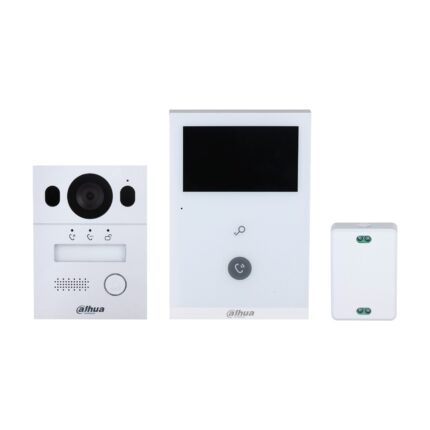 Dahua KTX02(S) Video Gegensprechanlagen Set mit 2-Draht Wi-Fi Hybrid Innenmonitor und Türstation
