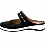 Damen Clogs Komfortable Slipper Schwarz 37 EU