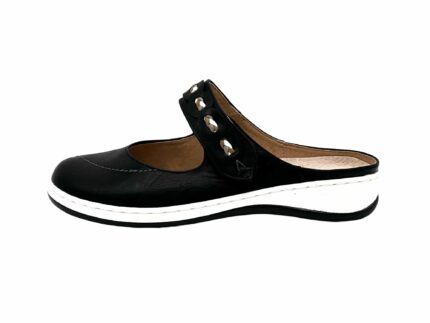 Damen Clogs Komfortable Slipper Schwarz 38 EU