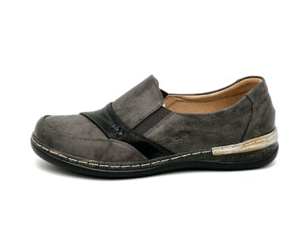 Damen Halbschuhe, Bequeme Mokassins Slipper Grau 36