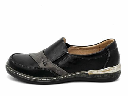 Damen Halbschuhe, Bequeme Mokassins Slipper Schwarz 36