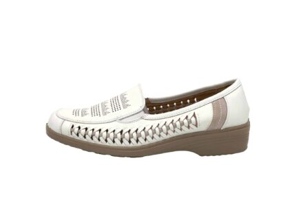 Damen Slip on Flache Schuhe Weiß 40