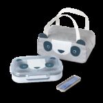 Das unterteilte Tablett für Kinder - monbento Set MB Wonder - Abenteurer-Neuling blau Panda