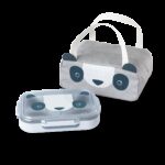 Das unterteilte Tablett für Kinder - monbento Set MB Wonder - Erste Schritte blau Panda