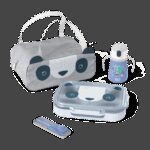 Das unterteilte Tablett für Kinder - monbento Set MB Wonder - Fortgeschrittener Erforscher blau Panda