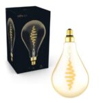 Dekoratives LED Leuchtmittel LED Wendel 1800K warmweiss 7W E27 Gold dimmbar