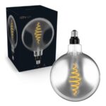 Dekoratives LED Leuchtmittel LED Wendel Smokey Rund 1800K warmweiss 8,5W E27 ...