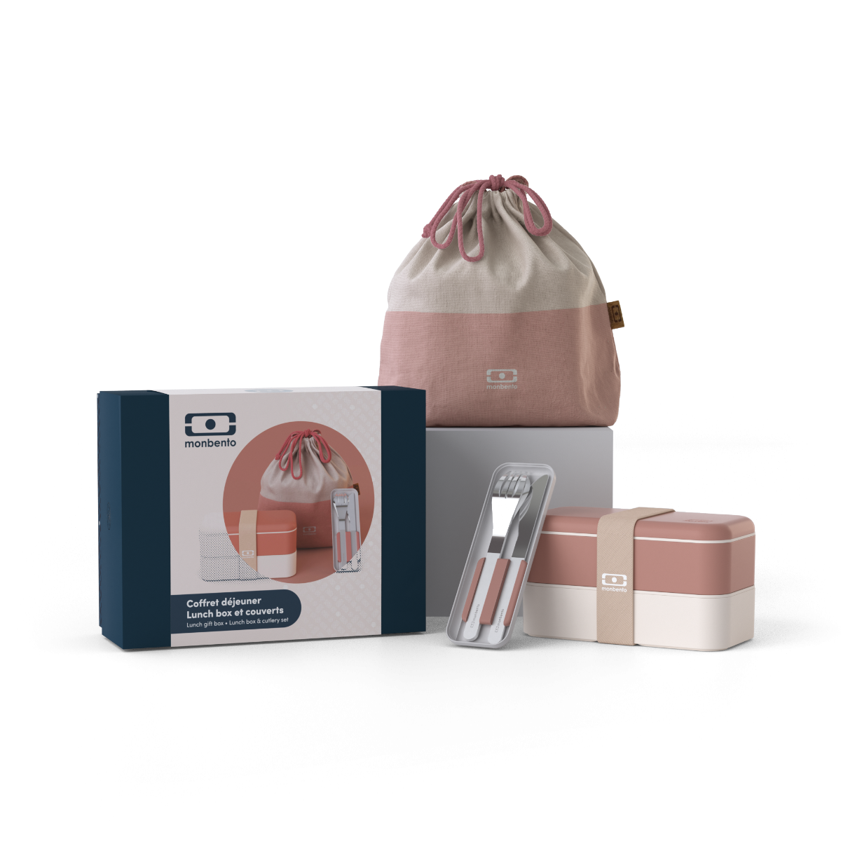Die Box für die mobile Mahlzeit als ganz besonderes Geschenk - Geschenkbox rosa Moka