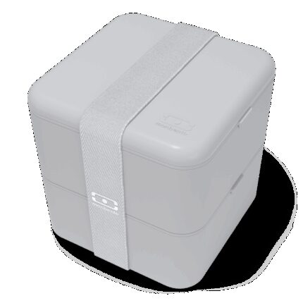 Die quadratische Bento-Box Made in france - monbento MB Square grau Coton