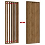 Drehbare lamellen - 22x90 - Nussbaum