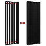 Drehbare lamellen - 22x90 - Schwarz Matt