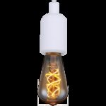 E27 Kabelleuchte 1,50m Textilkabel Silikon - weiss -