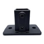 Eckige Fußplatte Typ 12S, 40 mm, Schwarz