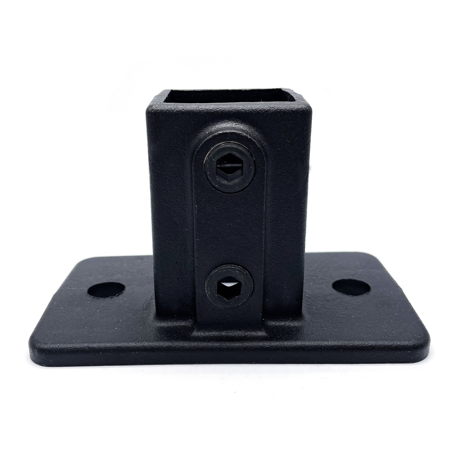 Eckige Fußplatte Typ 12S, 40 mm, Schwarz