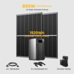 EcoFlow Stream Ultra All-in-One Speicher für Balkonkraftwerke, Deal - Stream Ultra / mit 2 x 445 Black Frame Solarmodule / Powerness Express
