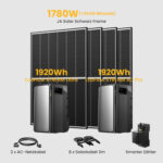 EcoFlow Stream Ultra All-in-One Speicher für Balkonkraftwerke, Deal - Stream Ultra + Stream AC PRO / mit 4 x 445 Black Frame Solarmodule / Standardversand