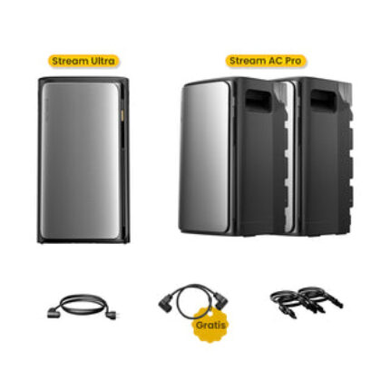 EcoFlow Stream Ultra All-in-One Speicher für Balkonkraftwerke - Stream Ultra + 2*Stream AC PRO / ohne Solarmodule / Powerness Express (Versandkosten werden bei der Kasse berechnet)