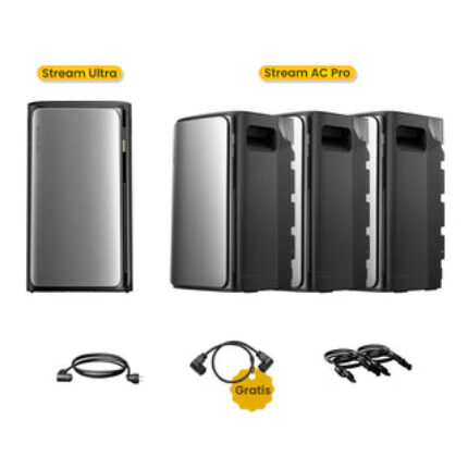 EcoFlow Stream Ultra All-in-One Speicher für Balkonkraftwerke - Stream Ultra + 3*Stream AC PRO / ohne Solarmodule / Powerness Express (Versandkosten werden bei der Kasse berechnet)