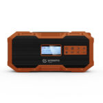 Emissimo Tec Naranya DAB+ Notfallradio Kurbelradio Solarradio Powerbank Taschenlampe USB-C Orange