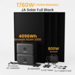 Exklusiv bei Christmas: Growatt NOAH 2000 Balkonkraft Batteriespeicher - 4096Wh Batterie Speicher + 4 x 440W Bifaziale Solarmodule + 800W Wechselrichter / Abholung Weinheim