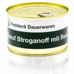 Fertiggericht Dose Boeuf Stroganoff mit Reis 400 g – IR Trekking Rucksäcke | Outdoor Militär Tactical Gear