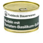 Fertiggericht Dose Nudeln mit Tomaten-Basilikum-Soße vegan 400 g – IR Trekking Rucksäcke | Outdoor Militär Tactical Gear