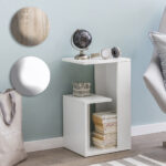 FineBuy Beistelltisch 35x61x30 cm Holz Design Anstelltisch Sofa, Couchtisch klein modern, Kleiner Wohnzimmertisch eckig, Sofatisch Ablagetisch hoch, Schmaler Tisch Wohnzimmer