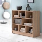 FineBuy Bücherregal 80x68,5x29,5 cm Regal Standregal modern, Flurregal Schuhregal schmal, Holzregal mit Fächern, Ablageregal Abstellraum