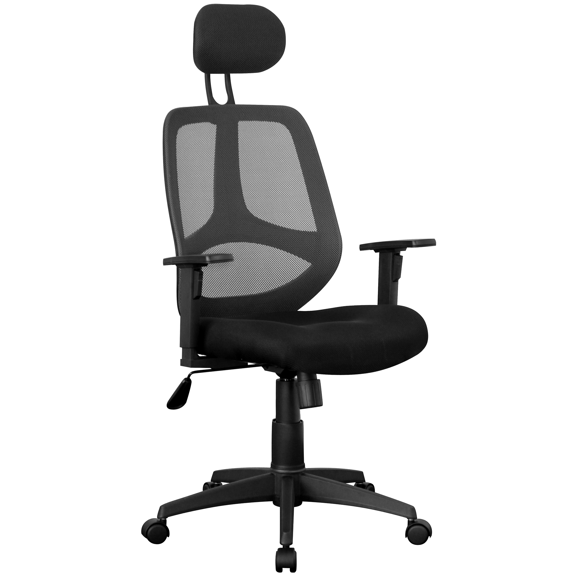 FineBuy Bürostuhl Chefsessel Schreibtischstuhl Drehstuhl Bürosessel mit Armlehnen & Kopfstütze 120 kg X-XL